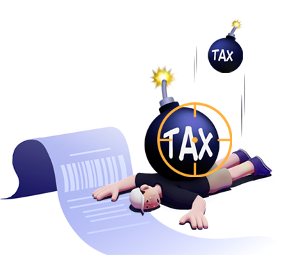 세금폭탄에 깔려있는 사람